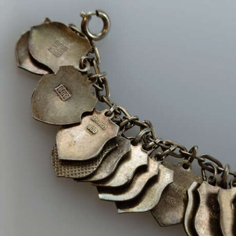 Bettel-Wappenarmband - Silber 835/000, angehängt c… - Foto 2 Bettel-Wappenarmband - Silber 835/000, angehängt c… - Foto 2