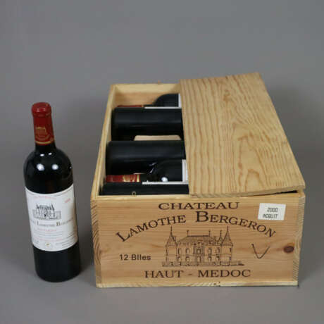 Wein - 12 Flaschen 2000 Château Lamothe de Bergero… - photo 1 Wein - 12 Flaschen 2000 Château Lamothe de Bergero… - photo 1