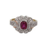 Ring mit Rubin ca. 1 ct und Brillanten - Foto 1