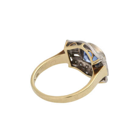 Ring mit Saphir ca. 1 ct und Diamanten - Foto 3