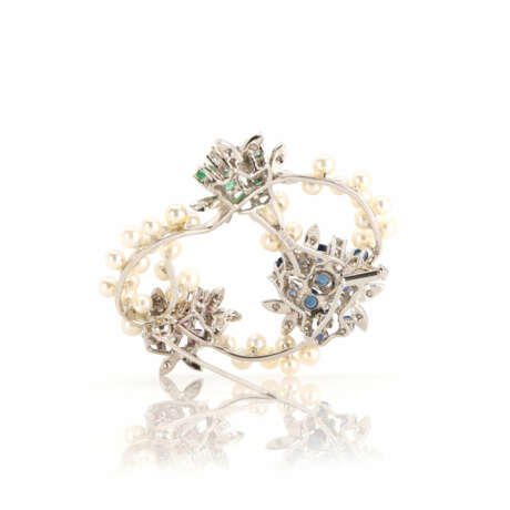 Perlenbrosche mit Diamant-Edelsteinbesatz - фото 2 Perlenbrosche mit Diamant-Edelsteinbesatz - фото 2
