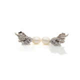 Paar Perl-Diamant-Ohrclips - photo 1