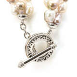 Perlencollier mit Diamantschließe - фото 3