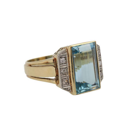 Ring mit Aquamarin ca. 5 ct., - Foto 2