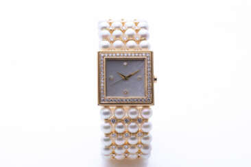 Perl-Diamant Armbanduhr Handaufzug,
