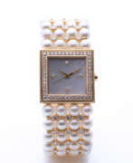 Watches. Perl-Diamant Armbanduhr Handaufzug,