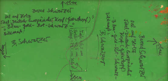 Deutsch-Europäischer Kopf (Gitterkopf) Blau - Gold - Rot - Schwarz - photo 4 Deutsch-Europäischer Kopf (Gitterkopf) Blau - Gold - Rot - Schwarz - photo 4