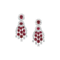 VAN CLEEF &amp; ARPELS RUBY AND DIAMOND EARRINGS