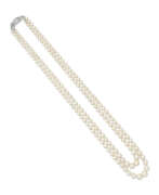 Жемчуг. NATURAL PEARL, CULTURED PEARL AND DIAMOND NECKLACE