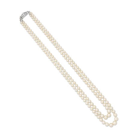 NATURAL PEARL, CULTURED PEARL AND DIAMOND NECKLACE - photo 1
