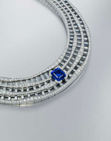 BUCHERER SAPPHIRE AND DIAMOND NECKLACE - Foto 1