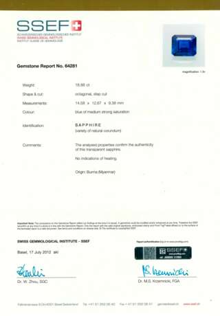 BUCHERER SAPPHIRE AND DIAMOND NECKLACE - Foto 3