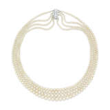 NATURAL PEARL, CULTURED PEARL AND DIAMOND NECKLACE - photo 1