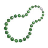 JADEITE BEAD AND DIAMOND NECKLACE - photo 2