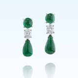 EMERALD AND DIAMOND EARRINGS - photo 1