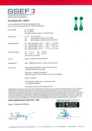 EMERALD AND DIAMOND EARRINGS - photo 3