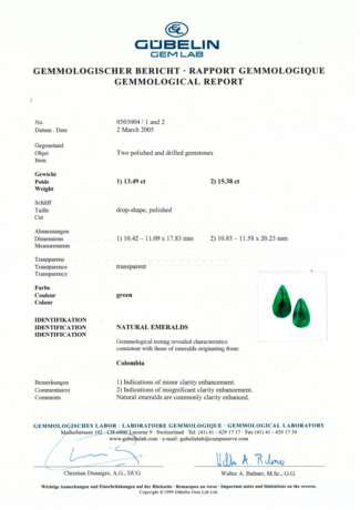 EMERALD AND DIAMOND EARRINGS - photo 4