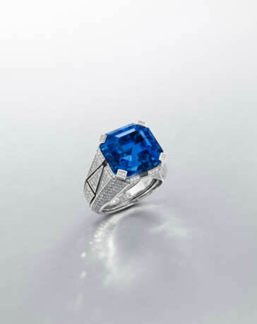 BUCHERER SAPPHIRE AND DIAMOND RING - photo 1