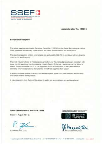 BUCHERER SAPPHIRE AND DIAMOND RING - photo 4