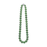 TWO JADEITE BEAD AND DIAMOND NECKLACES - photo 3
