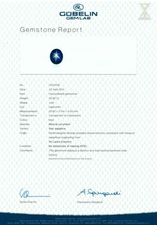 STAR SAPPHIRE AND DIAMOND PENDANT - photo 2