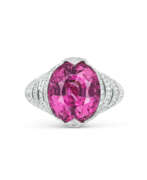 Spinell. BUCHERER SPINEL AND DIAMOND RING