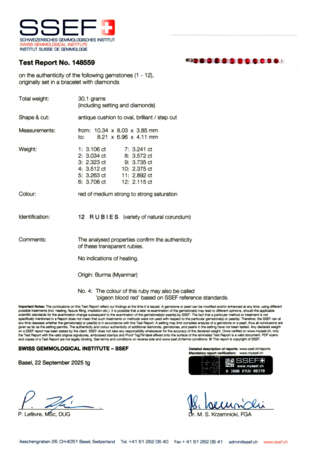 AN EXCEPTIONAL RUBY AND DIAMOND BRACELET - фото 4