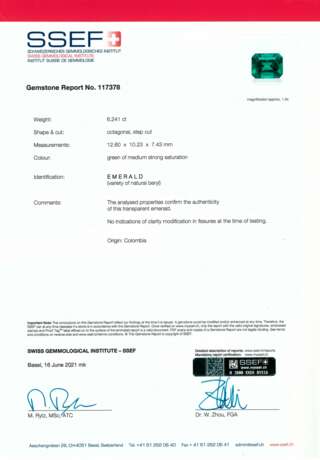 BUCHERER EMERALD AND SAPPHIRE EARRINGS - photo 2