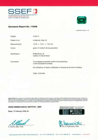 BUCHERER EMERALD AND SAPPHIRE EARRINGS - photo 3