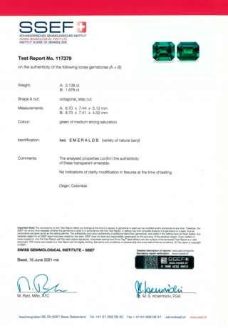 BUCHERER EMERALD AND SAPPHIRE EARRINGS - photo 4