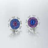 JAR SAPPHIRE, AMETHYST AND DIAMOND EARRINGS - photo 1