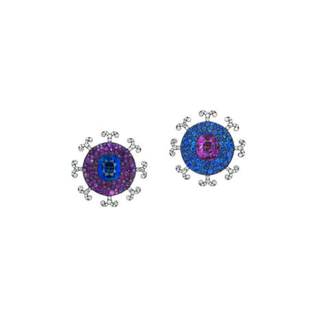 JAR SAPPHIRE, AMETHYST AND DIAMOND EARRINGS - photo 2