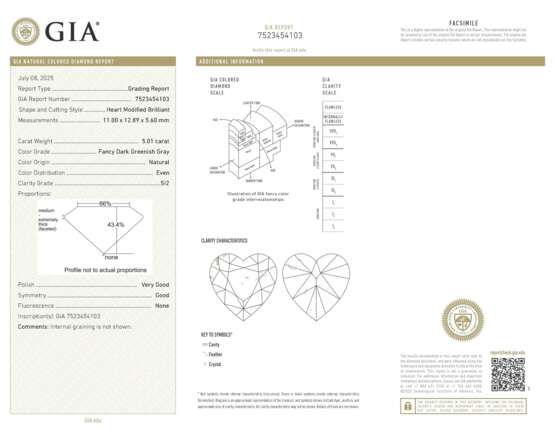 COLOURED DIAMOND AND DIAMOND RING - photo 2