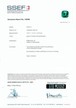 EMERALD AND DIAMOND RING - Foto 3