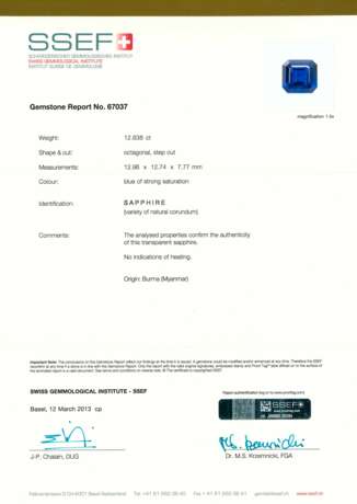 SAPPHIRE AND DIAMOND RING - photo 2