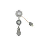 JAR NATURAL PEARL, COLOURED DIAMOND AND DIAMOND FIBULA BROOCH - photo 2