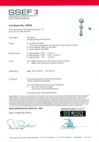 JAR NATURAL PEARL, COLOURED DIAMOND AND DIAMOND FIBULA BROOCH - photo 3