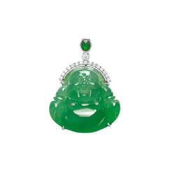 JADEITE AND DIAMOND PENDANT