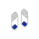 BUCHERER SAPPHIRE AND DIAMOND EARRINGS - photo 2