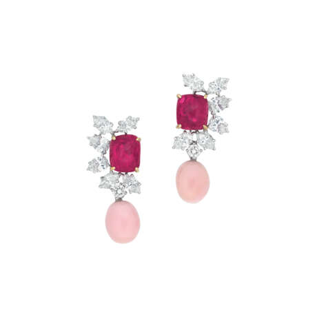 SET OF CONCH PEARL, SPINEL AND DIAMOND JEWELLERY - photo 3 SET OF CONCH PEARL, SPINEL AND DIAMOND JEWELLERY - photo 3