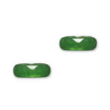 TWO JADEITE ABACUS SEED RINGS - photo 1