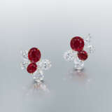 A SUPERB PAIR OF RUBY AND DIAMOND `RED BUTTERFLIES` EARRINGS, BY JAMES W. CURRENS - photo 1