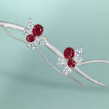 A SUPERB PAIR OF RUBY AND DIAMOND `RED BUTTERFLIES` EARRINGS, BY JAMES W. CURRENS - photo 3