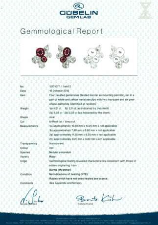 A SUPERB PAIR OF RUBY AND DIAMOND `RED BUTTERFLIES` EARRINGS, BY JAMES W. CURRENS - photo 6