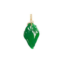JADEITE AND DIAMOND PENDANT