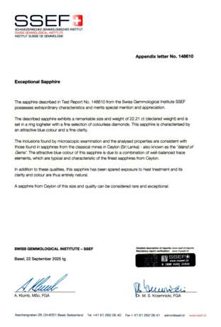 SAPPHIRE AND DIAMOND RING - photo 4