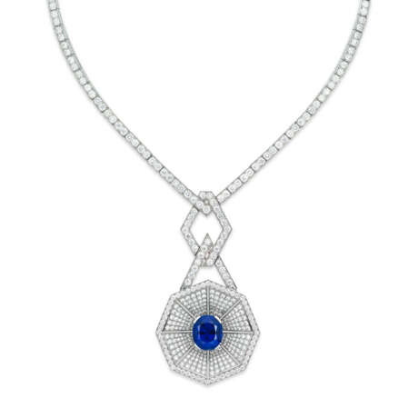BUCHERER SAPPHIRE AND DIAMOND NECKLACE - photo 1