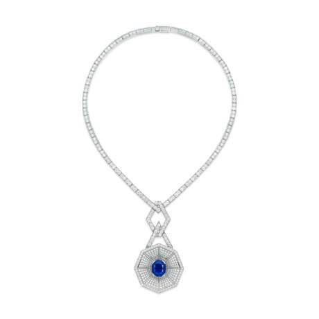 BUCHERER SAPPHIRE AND DIAMOND NECKLACE - photo 2