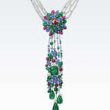 A UNIQUE MULTI-GEM `TUTTI FRUTTI` NECKLACE AND BROOCH, BY CARTIER - фото 4