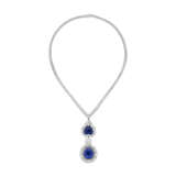 SAPPHIRE AND DIAMOND PENDENT NECKLACE - photo 1